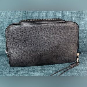 Louis Vuitton Black Textured Clutch